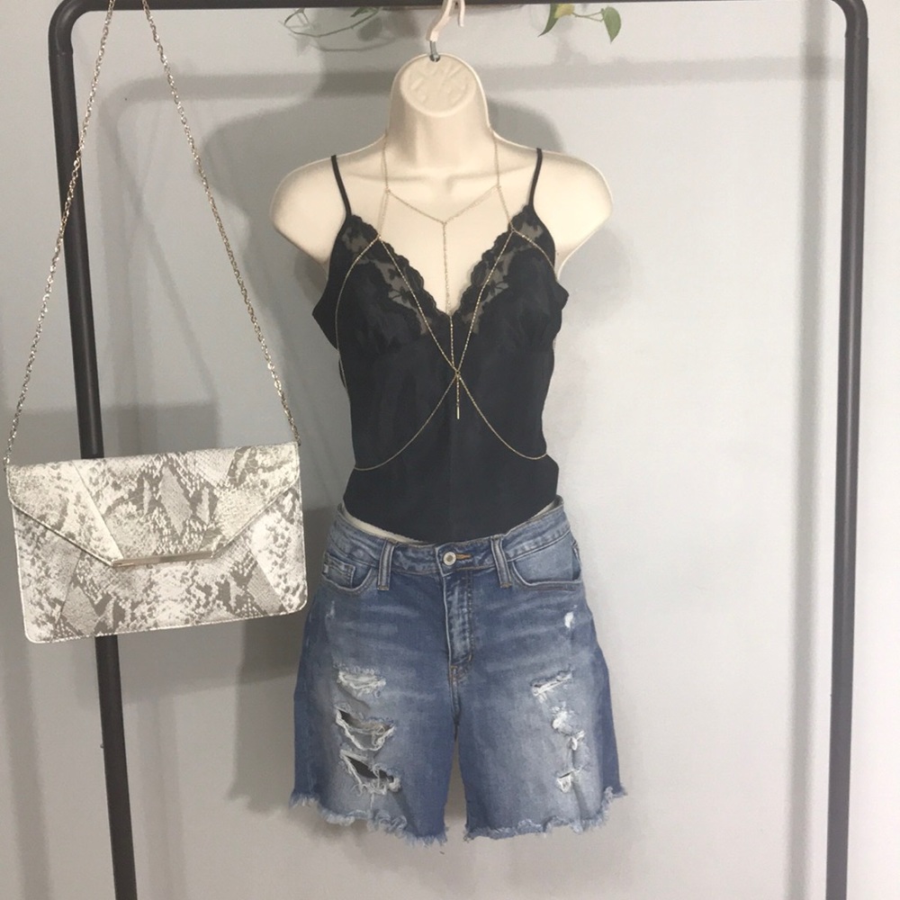 Black lace cami